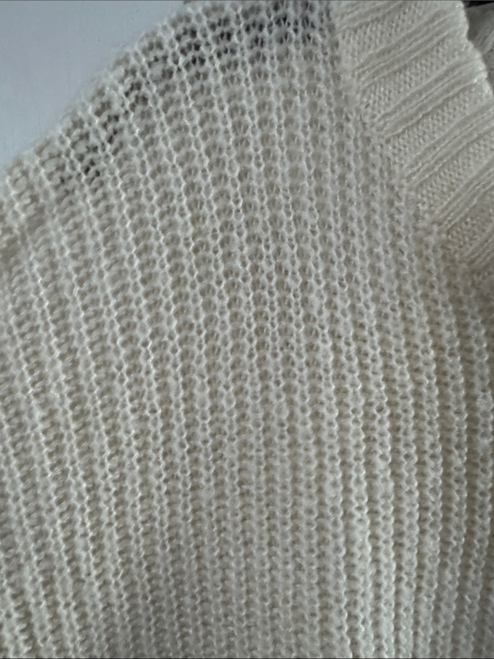 True Craft Soft Cream Ribbed Crewneck Pullover - Picture 3 of 8